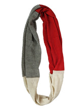 Load image into Gallery viewer, Alpaca Infinity Scarf &quot;Combo Bright Red-MG&quot;
