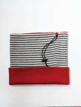 Load image into Gallery viewer, Neckwarmer "Red-Bright Medium Grey Combo"