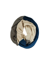 Load image into Gallery viewer, Alpaca Infinity Scarf "Combo Petrol Green"