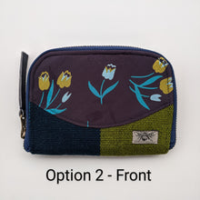 Load image into Gallery viewer, One of a kind Women's Wallet "Blue Tulips"