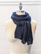 Load image into Gallery viewer, Linen Scarf & Wrap "Black"