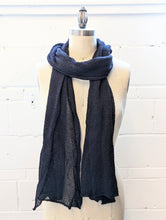 Load image into Gallery viewer, Linen Scarf & Wrap "Black"