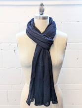 Load image into Gallery viewer, Linen Scarf & Wrap "Black"