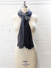 Load image into Gallery viewer, Linen Scarf & Wrap "Black/Greys"