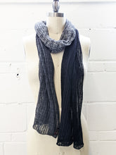 Load image into Gallery viewer, Linen Scarf & Wrap "Black/Greys"