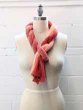 Load image into Gallery viewer, Linen Scarf & Wrap "Bright Red/Peach"