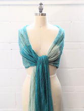 Load image into Gallery viewer, Linen Scarf & Wrap "Emerald/Aqua"
