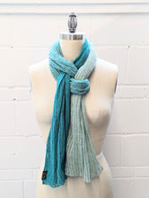 Load image into Gallery viewer, Linen Scarf & Wrap "Emerald/Aqua"
