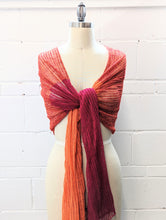 Load image into Gallery viewer, Linen Scarf & Wrap "Fuchsia/Orange"