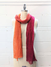 Load image into Gallery viewer, Linen Scarf & Wrap "Fuchsia/Orange"