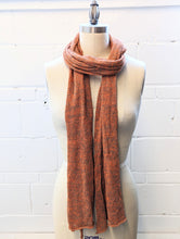 Load image into Gallery viewer, Linen Scarf & Wrap "Orange & Taupe"