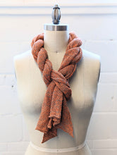 Load image into Gallery viewer, Linen Scarf & Wrap "Orange & Taupe"