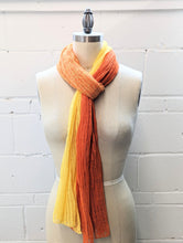 Load image into Gallery viewer, Linen Scarf & Wrap "Orange/Yellow"