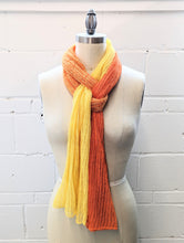 Load image into Gallery viewer, Linen Scarf & Wrap "Orange/Yellow"