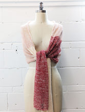Load image into Gallery viewer, Linen Scarf & Wrap "Red/Pink/Cream" HT
