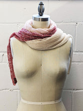 Load image into Gallery viewer, Linen Scarf & Wrap "Red/Pink/Cream" HT