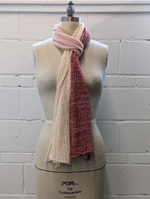 Load image into Gallery viewer, Linen Scarf & Wrap "Red/Pink/Cream" HT
