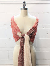 Load image into Gallery viewer, Linen Scarf & Wrap "Reds/Cream" HT
