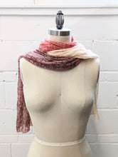 Load image into Gallery viewer, Linen Scarf & Wrap "Reds/Cream" HT