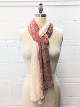 Load image into Gallery viewer, Linen Scarf & Wrap "Reds/Cream" HT
