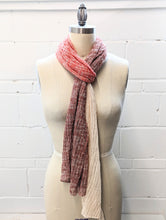 Load image into Gallery viewer, Linen Scarf & Wrap "Reds/Cream" HT