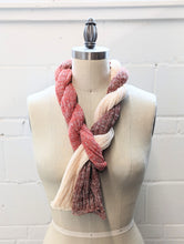 Load image into Gallery viewer, Linen Scarf & Wrap "Reds/Cream" HT