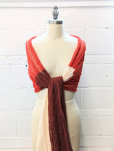 Load image into Gallery viewer, Linen Scarf & Wrap "Reds/Cream" SL