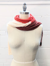 Load image into Gallery viewer, Linen Scarf & Wrap "Reds/Cream" SL