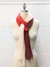 Load image into Gallery viewer, Linen Scarf & Wrap "Reds/Cream" SL