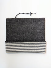 Load image into Gallery viewer, Neckwarmer &quot;Charcoal Medium Gray Combo&quot;
