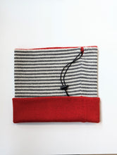 Load image into Gallery viewer, Neckwarmer &quot;Red-Bright Medium Grey Combo&quot;
