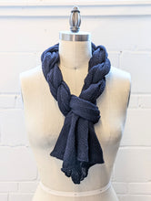 Load image into Gallery viewer, Linen Scarf &amp; Wrap &quot;Black&quot;
