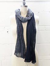 Load image into Gallery viewer, Linen Scarf &amp; Wrap &quot;Black/Greys&quot;
