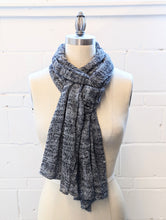 Load image into Gallery viewer, Linen Scarf &amp; Wrap &quot;Black &amp; White&quot;
