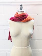 Load image into Gallery viewer, Linen Scarf &amp; Wrap &quot;Fuchsia/Orange&quot;
