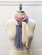 Load image into Gallery viewer, Linen Scarf &amp; Wrap &quot;Lila/Pink/Cream&quot; SL
