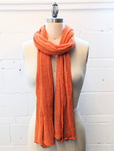 Load image into Gallery viewer, Linen Scarf &amp; Wrap &quot;Orange&quot;
