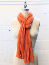 Load image into Gallery viewer, Linen Scarf &amp; Wrap &quot;Orange&quot;
