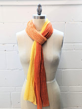 Load image into Gallery viewer, Linen Scarf &amp; Wrap &quot;Orange/Yellow&quot;
