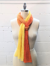 Load image into Gallery viewer, Linen Scarf &amp; Wrap &quot;Orange/Yellow&quot;
