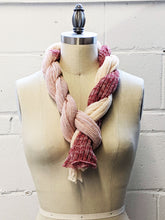 Load image into Gallery viewer, Linen Scarf &amp; Wrap &quot;Red/Pink/Cream&quot; HT
