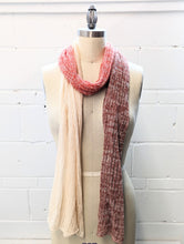 Load image into Gallery viewer, Linen Scarf &amp; Wrap &quot;Reds/Cream&quot; HT
