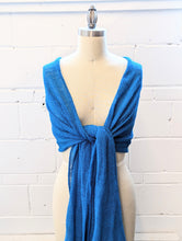 Load image into Gallery viewer, Linen Scarf &amp; Wrap &quot;Royal Blue&quot;

