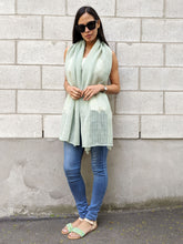 Load image into Gallery viewer, Linen Scarf &amp; Wrap &quot;Aquamarine&quot;
